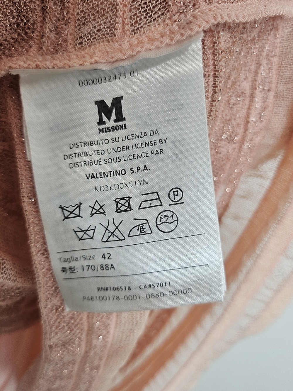 M Missoni Blush Pink Sleeveless Knit Midi Dress - Picture 5 of 6